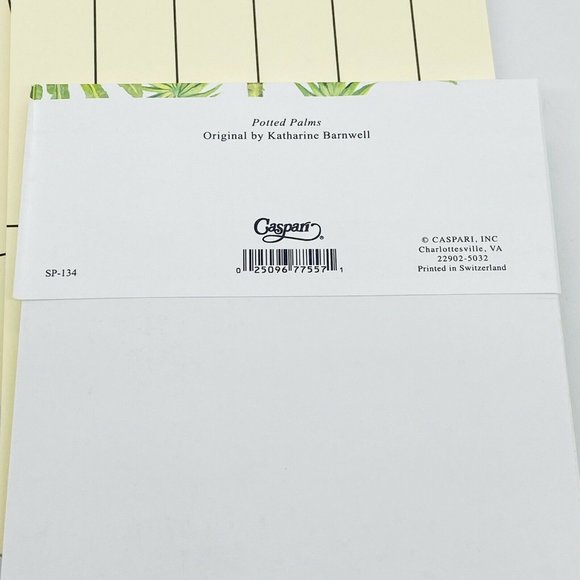 Caspari Bridge Score Pad, Potted Palms (SP134) Set of 3 NEW Unsealed - Picture 2 of 5